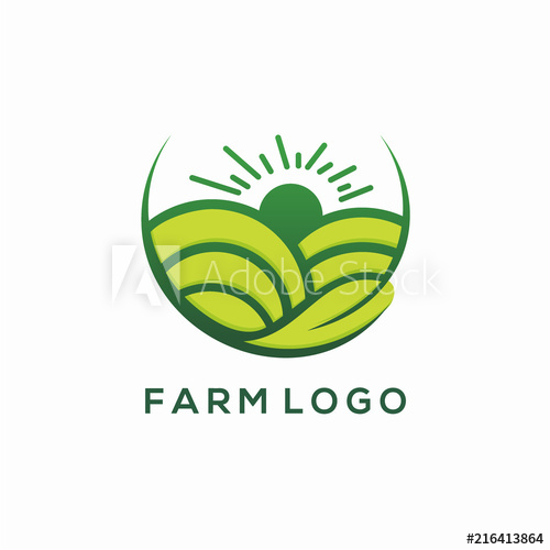 500x500 Nature Farm,sunset Or Sunrise Logo Vector Design Concept