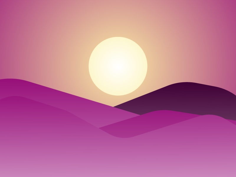 800x600 Sunrise Vector Illustration