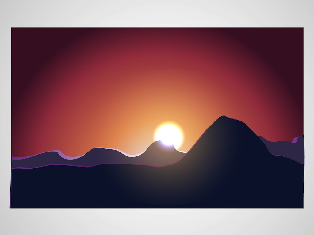 1024x766 Sunrise Vector Vector Art Graphics
