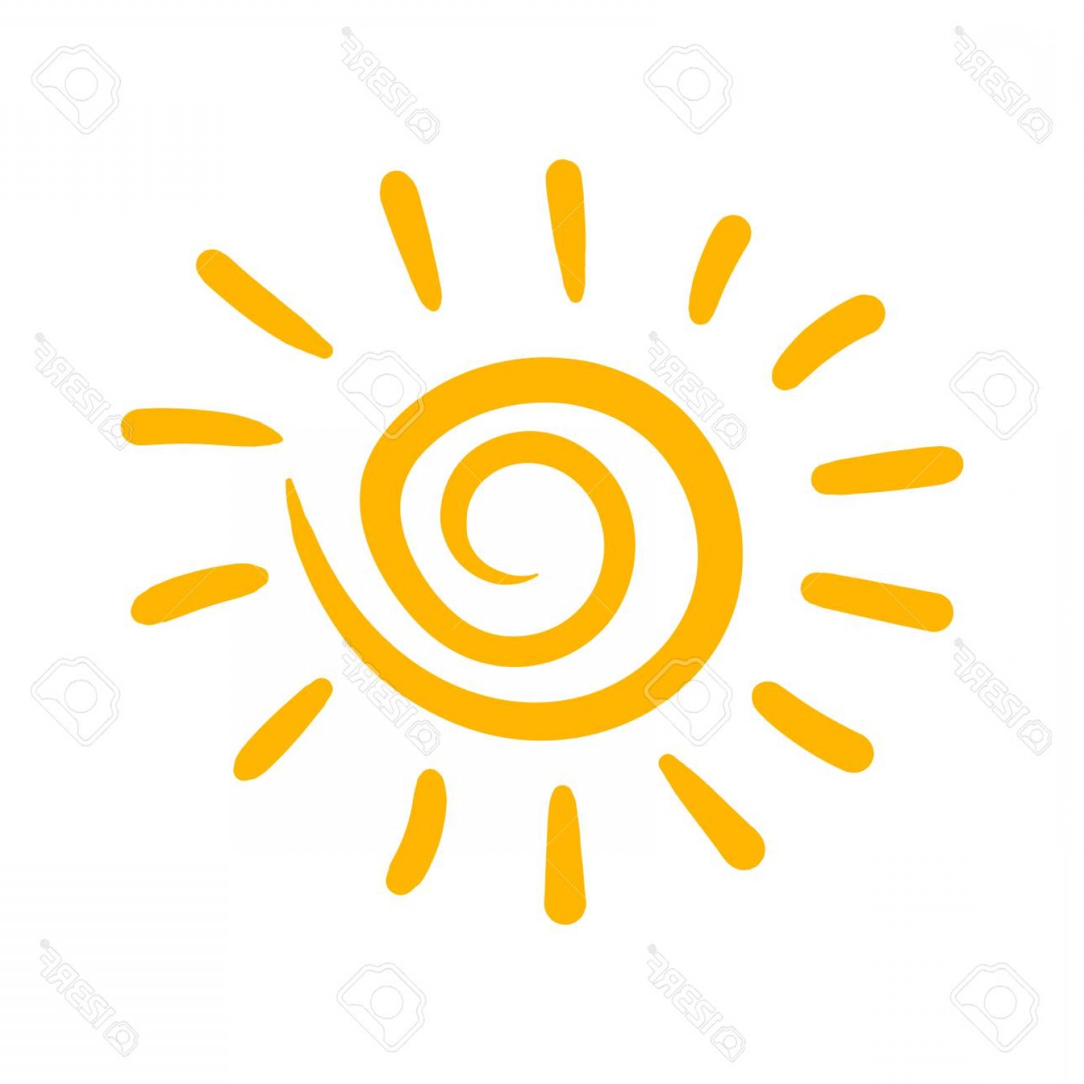 1560x1560 Photostock Vector Hand Drawn Sun Vector Icon Sun Sketch Doodle