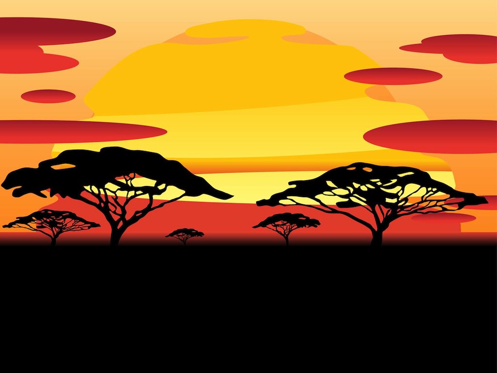 1024x768 Sunset Vector Vector Art Graphics