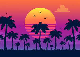 336x240 Beach Sunset Vector Photos, Royalty Free Images, Graphics, Vectors
