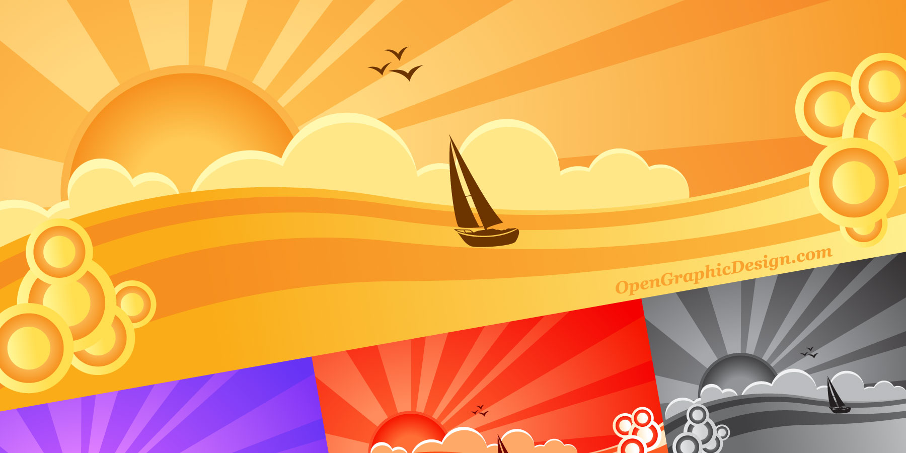 1800x900 Free Sunset Wallpaper And Beach Backgrounds In Vector Format