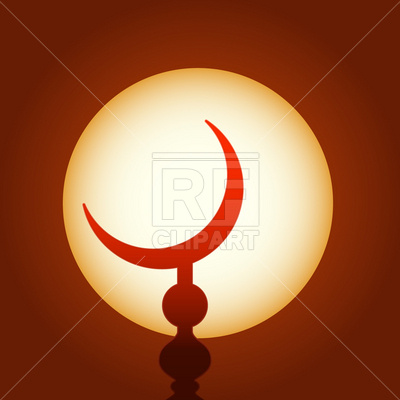 400x400 Islam Half Moon Over Sunset Vector Image Of Signs, Symbols, Maps