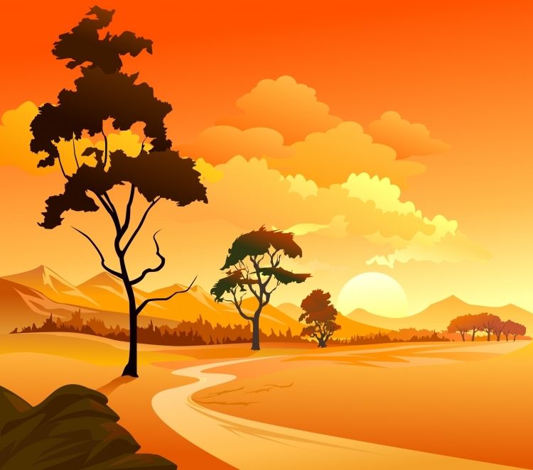 750x662 Background Free Vector Vector Background Sunset Vector