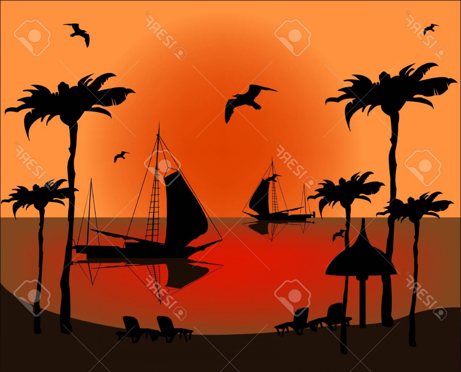 1560x1260 Sunset Vector Art Geekchicpro