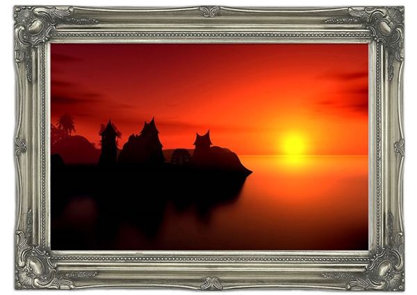 600x424 Sunset Vector Art Sunset Art Mural Printed Wall Mural