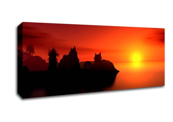 600x424 Sunset Vector Art Sunset Panoramic Panel Canvas Panoramic Canvas