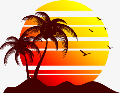 400x311 Download Free Png Download Free Png Beach Sunset, Vector Material