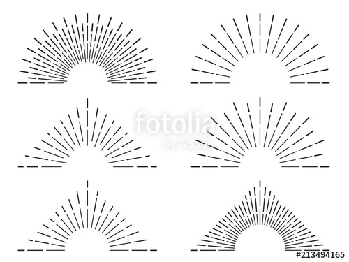 500x375 Retro Sunburst Frames Vintage Radiant Sun Rays Firework Flame