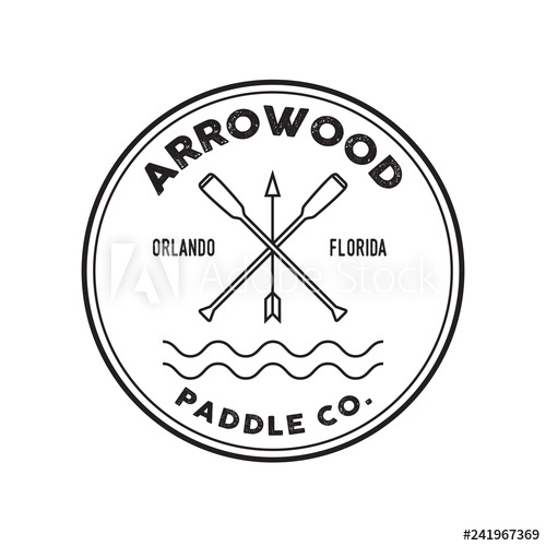 Paddleboarding, Sup, Kayaking, Canoeing Circle Vector Design Logo 500x500 Paddleboarding, Sup, Kayaking, Canoeing Circle Vector Design Logo
