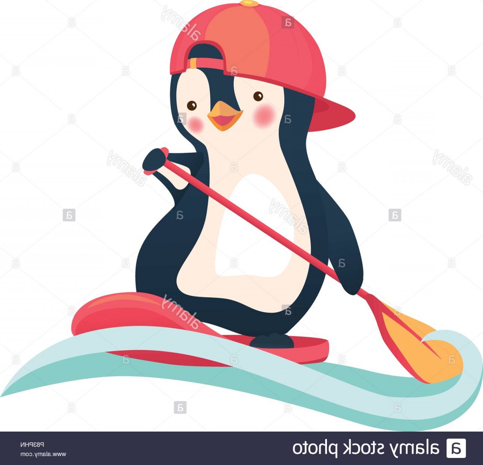 Penguin Floating On Sup Board Paddle Board Penguin Vector 1560x1502 Penguin Floating On Sup Board Paddle Board Penguin Vector
