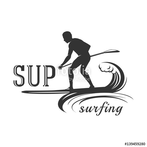 Stand Up Paddle Man Silhouette On The Sup Board Stock Image 500x500 Stand Up Paddle Man Silhouette On The Sup Board Stock Image