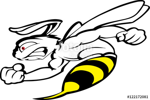 500x333 Super Bee Speed Flying Delivery Bee Boxing Mascot For Sport Teams