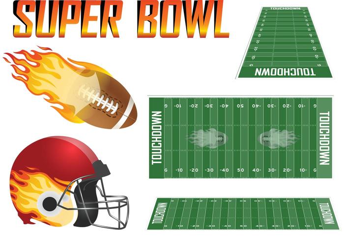 Super Bowl Vector Set 700x490 Super Bowl Vector Set