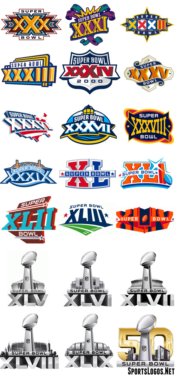 Super Bowl Logos 590x1270 Super Bowl Logos