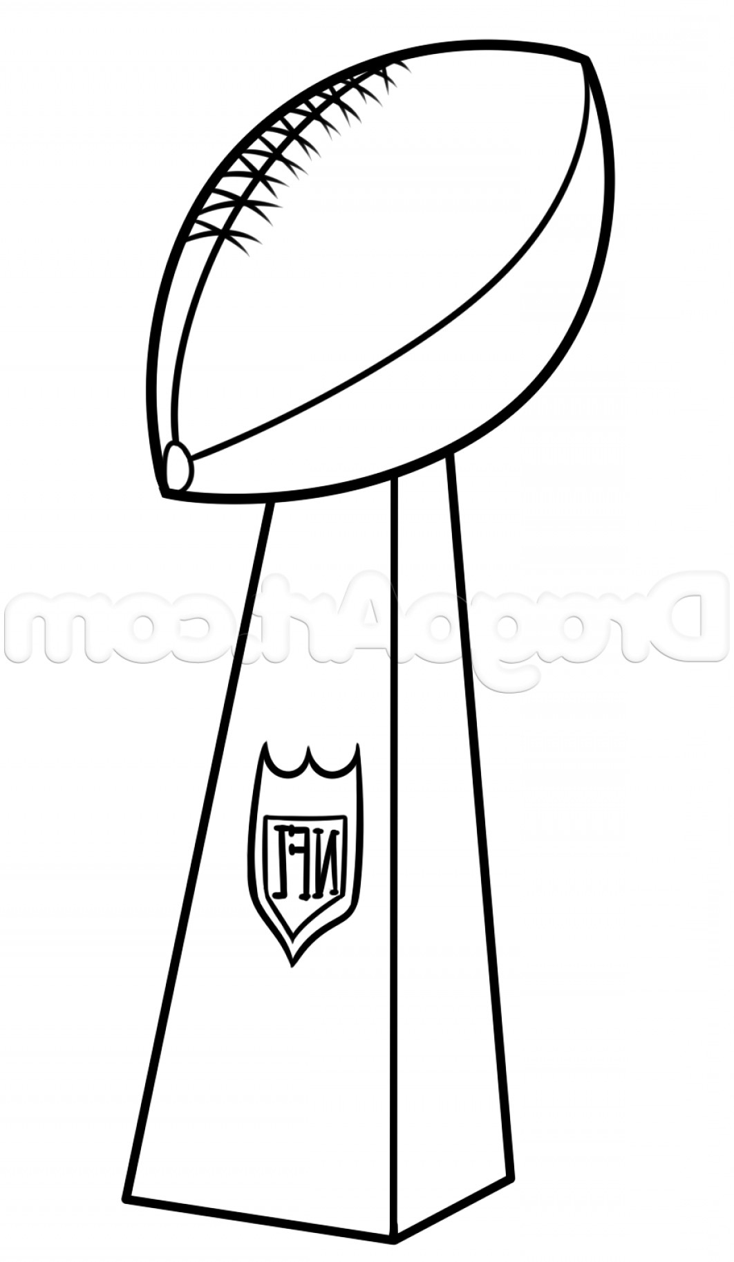 super bowl trophy clipart black and white