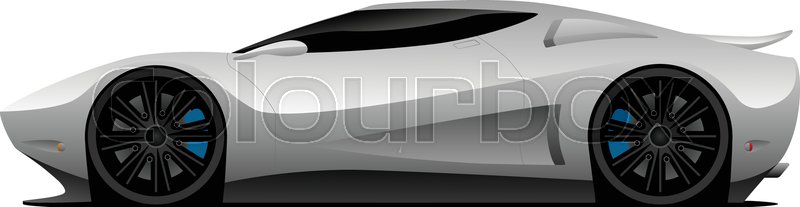 800x207 Hot Aerodynamic Super Car Vector Stock Vector Colourbox