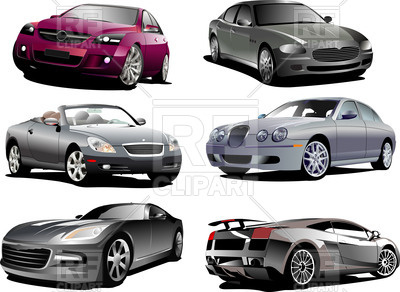 400x292 Luxury Cars Sedan, Coupe, Cabriolet And Sport Car Vector Image