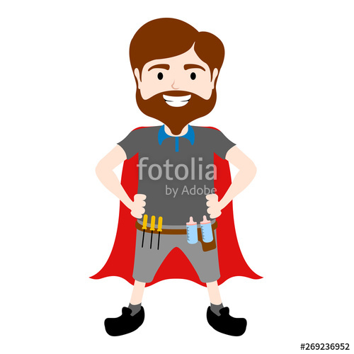 500x500 Isolated Character Of A Super Dad