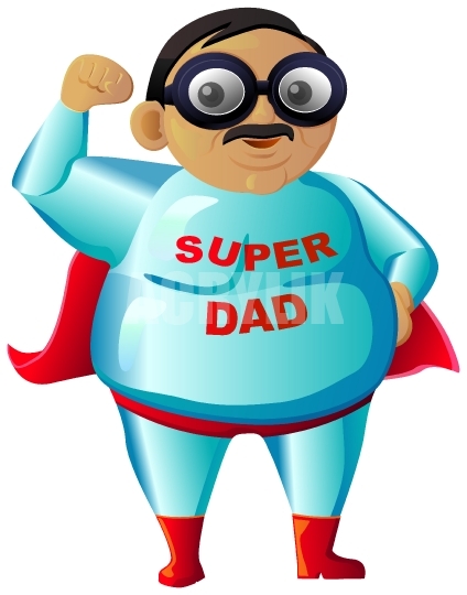 424x540 Super Daddy Vector Icon