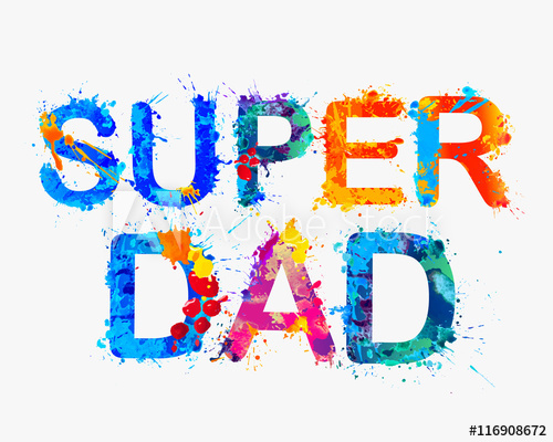 500x400 Super Dad Vector Inscription