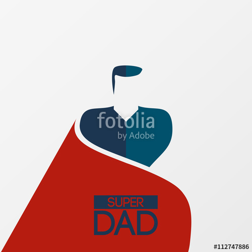 500x500 Fathers Day Design With Superhero Superdad Vector Illustration