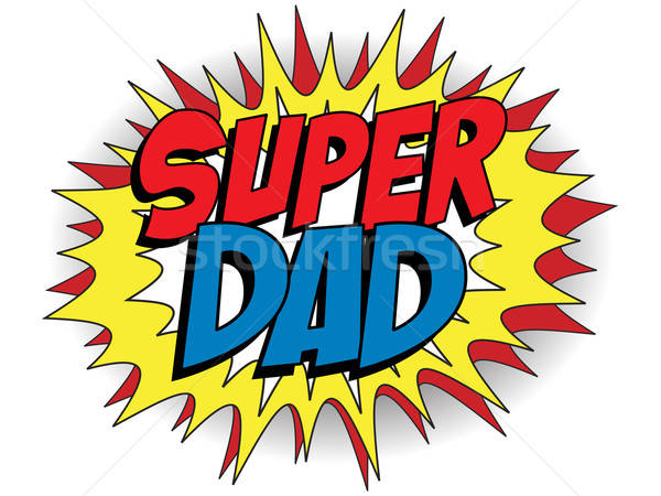600x450 Happy Father Day Super Hero Dad Vector Illustration Augusto