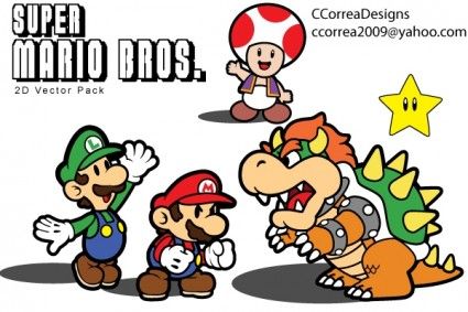 425x283 Super Mario Vector Pack Mario Bros Vector Free, Super Mario, Mario