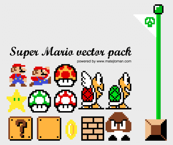Super Mario Vector Pack 600x505 Super Mario Vector Pack