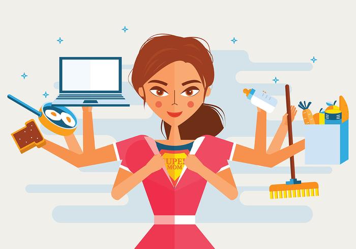 Super Mom Free Vector Art 700x490 Super Mom Free Vector Art
