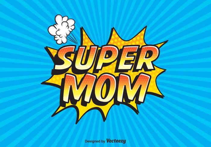 Free Vector Super Mom Typography 700x490 Free Vector Super Mom Typography