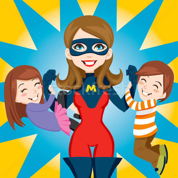 600x600 Super Hero Mom Vector Illustration Kakigori