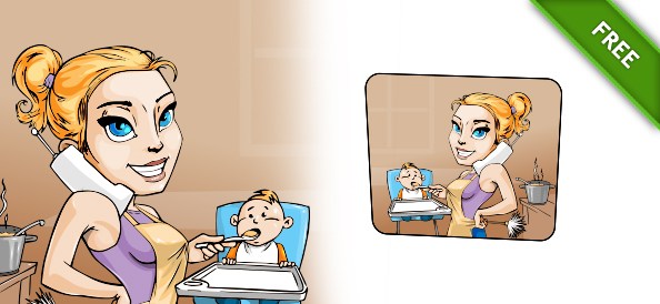 594x274 Super Mom Vector Character