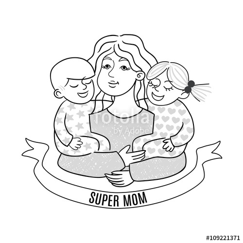 500x500 Super Mom Vector Illustration Stock Image And Royalty Free Vector