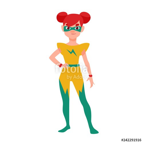 500x500 Girl Superhero Or Supergirl Beautiful Smiling Redhead Child