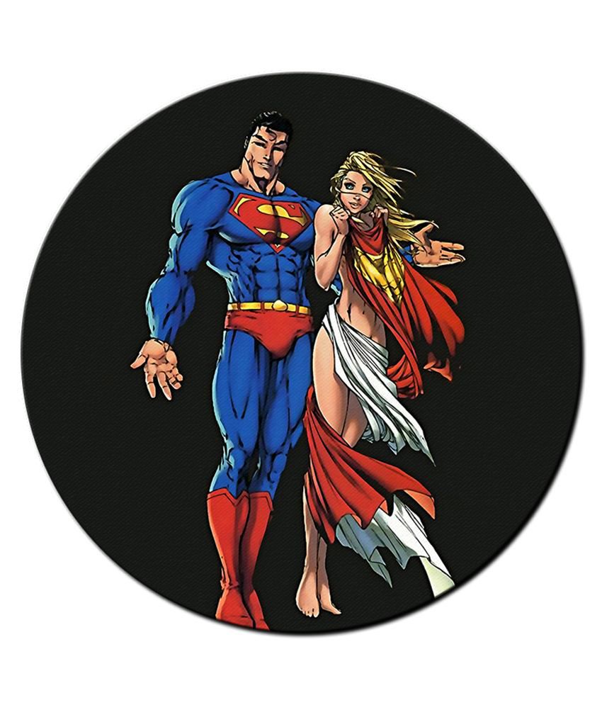 850x995 Shopmantra Multicolour Superman Supergirl Vector Art Round