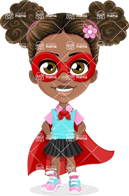 422x640 African American School Girl Cartoon Vector Character Aka Anita
