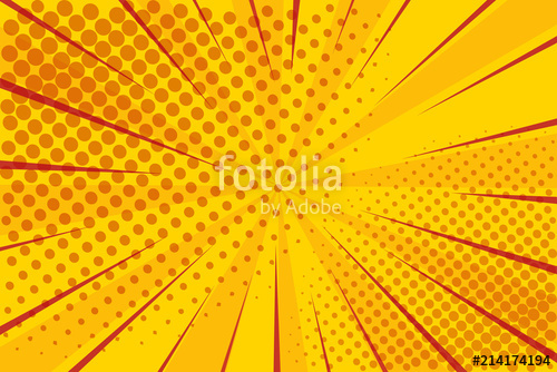 500x334 Pop Art Retro Comic Yellow Background Superhero Lightning Blast