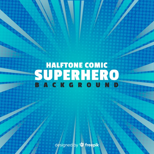 626x626 Blue Halftone Superhero Background Vector Free Download