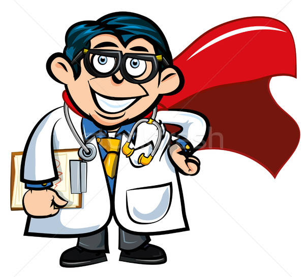 Cartoon Doctor With A Superhero Cape Vector Illustration Anton 600x546 Cartoon Doctor With A Superhero Cape Vector Illustration Anton