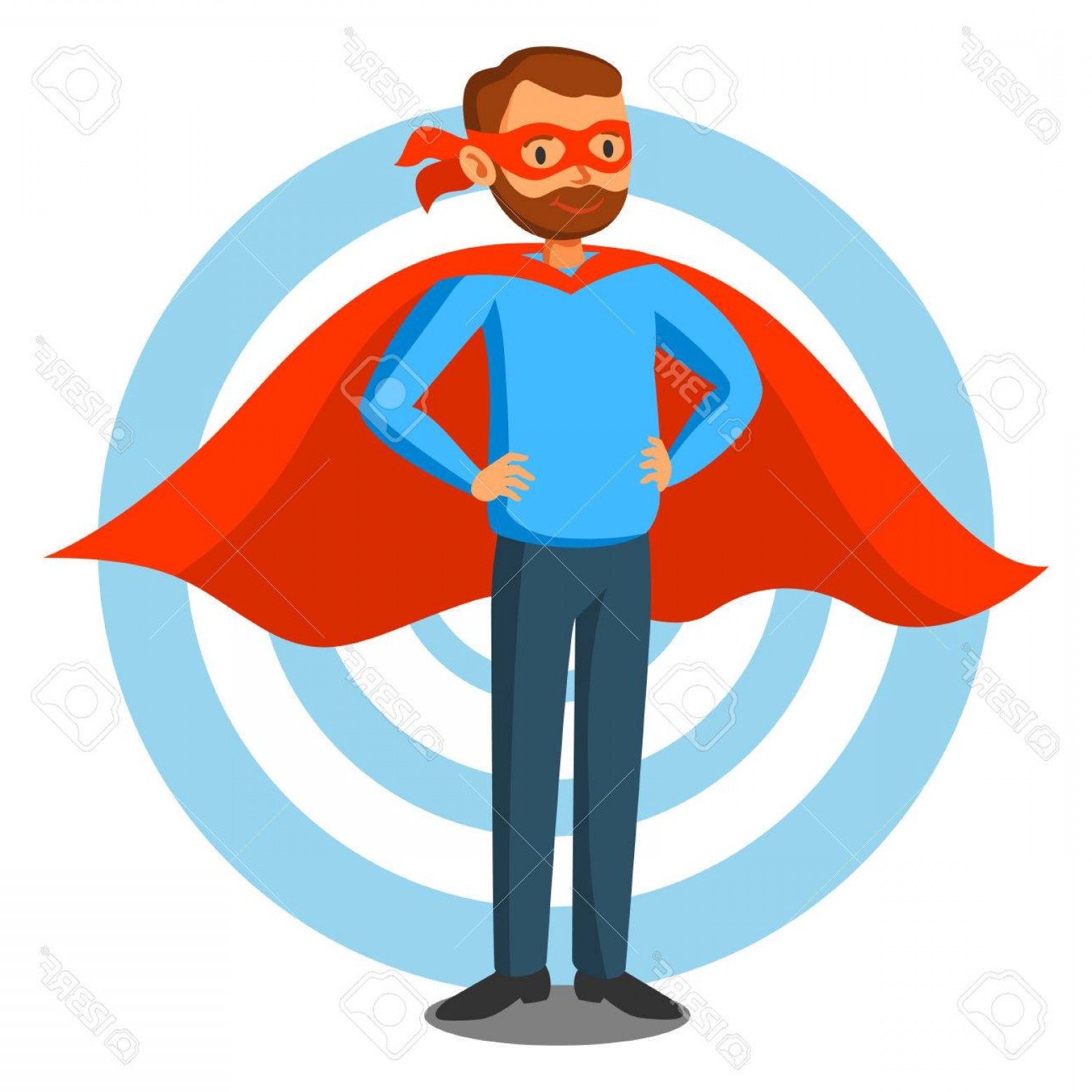 Photostock Vector Cartoon Superhero Man In Red Cape Male Superhero 1560x1560 Photostock Vector Cartoon Superhero Man In Red Cape Male Superhero