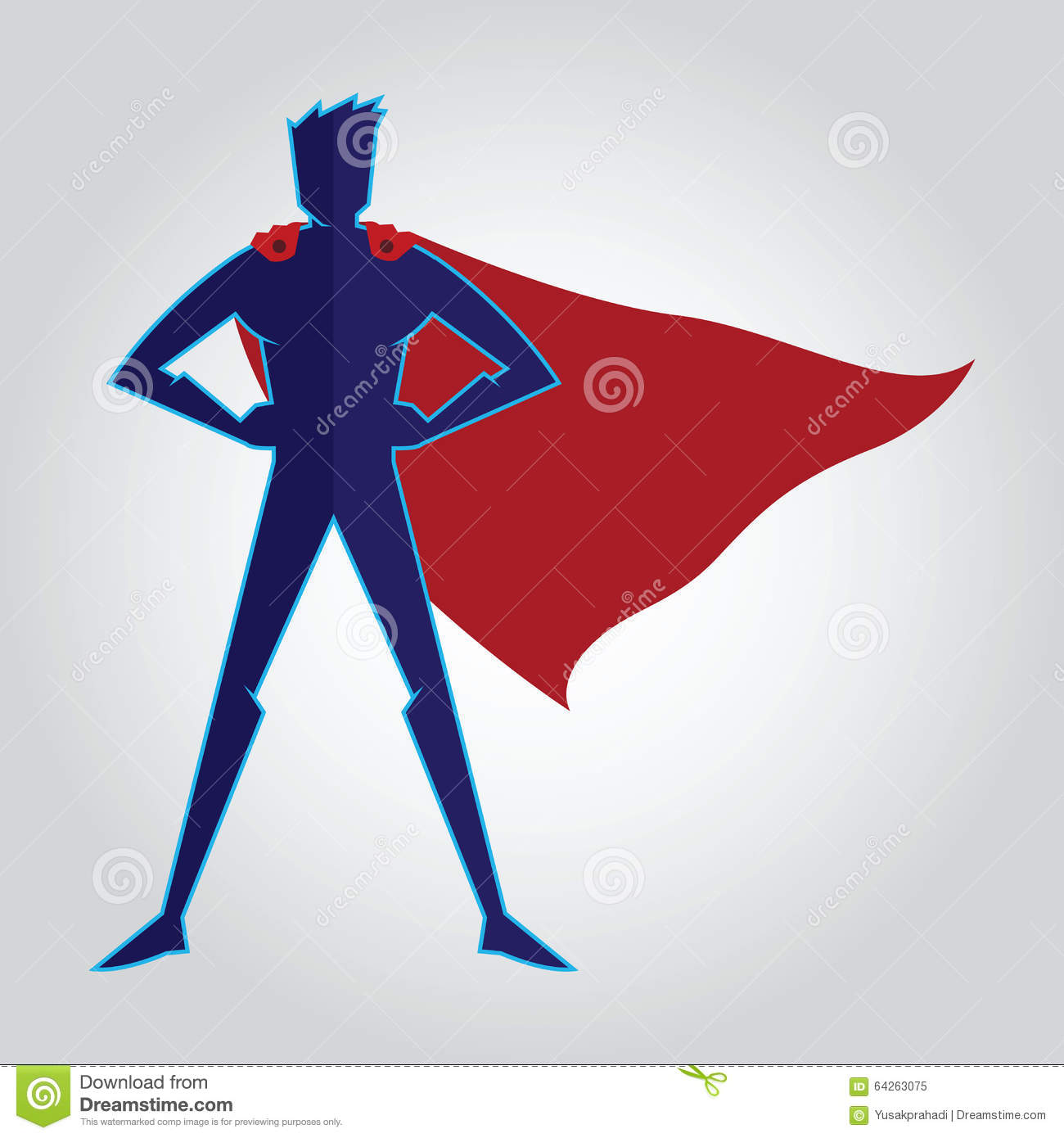 Superhero With Cape Silhouette 1300x1390 Superhero With Cape Silhouette