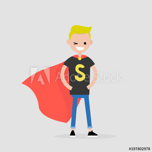 Superhero Conceptual Illustration Young Character Wearing 500x500 Superhero Conceptual Illustration Young Character Wearing