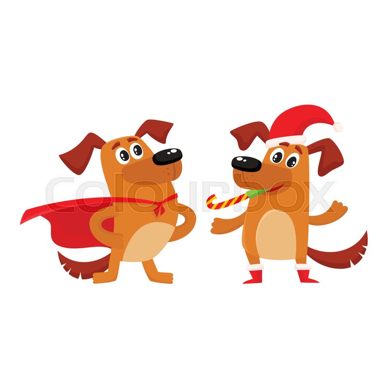 Two Cute Brown Dog Characters, One Stock Vector Colourbox 800x800 Two Cute Brown Dog Characters, One Stock Vector Colourbox