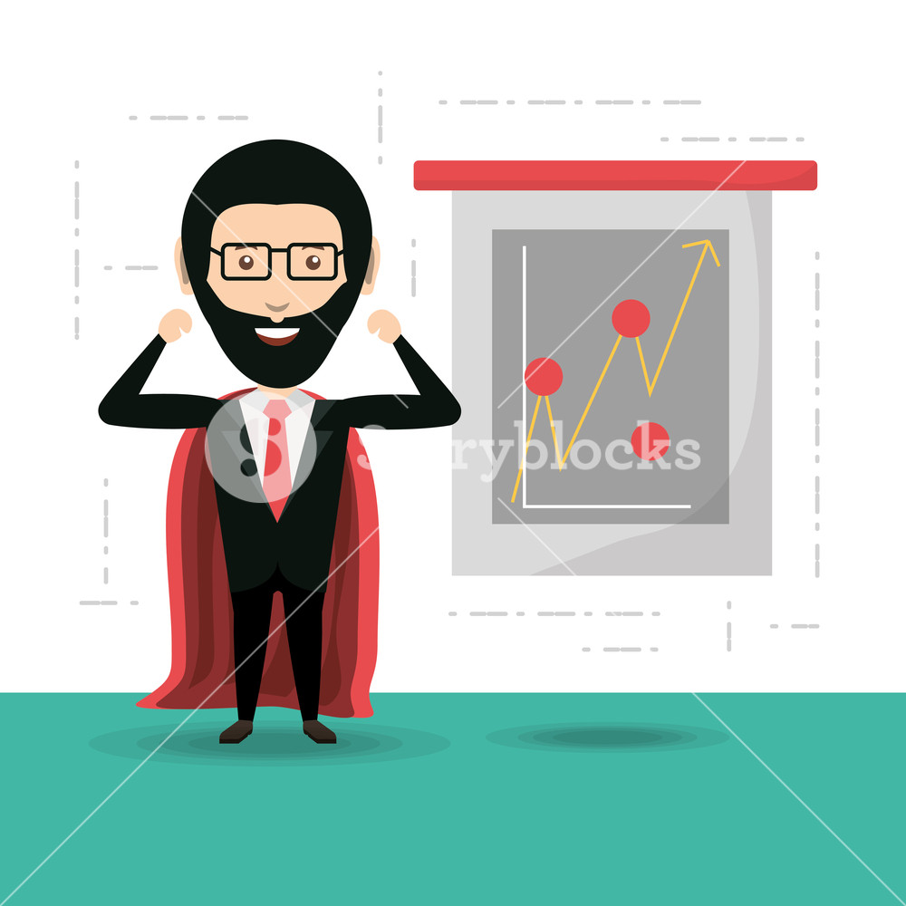Cartoon Businessman With Superhero Cape Icon Colorful Design 1000x1000 Cartoon Businessman With Superhero Cape Icon Colorful Design