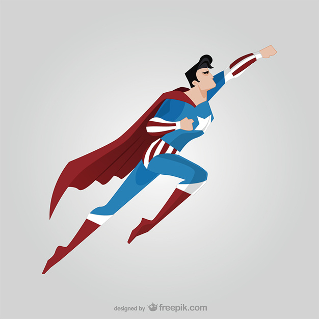 626x626 Side View Of Flying Superhero Vector Free Download