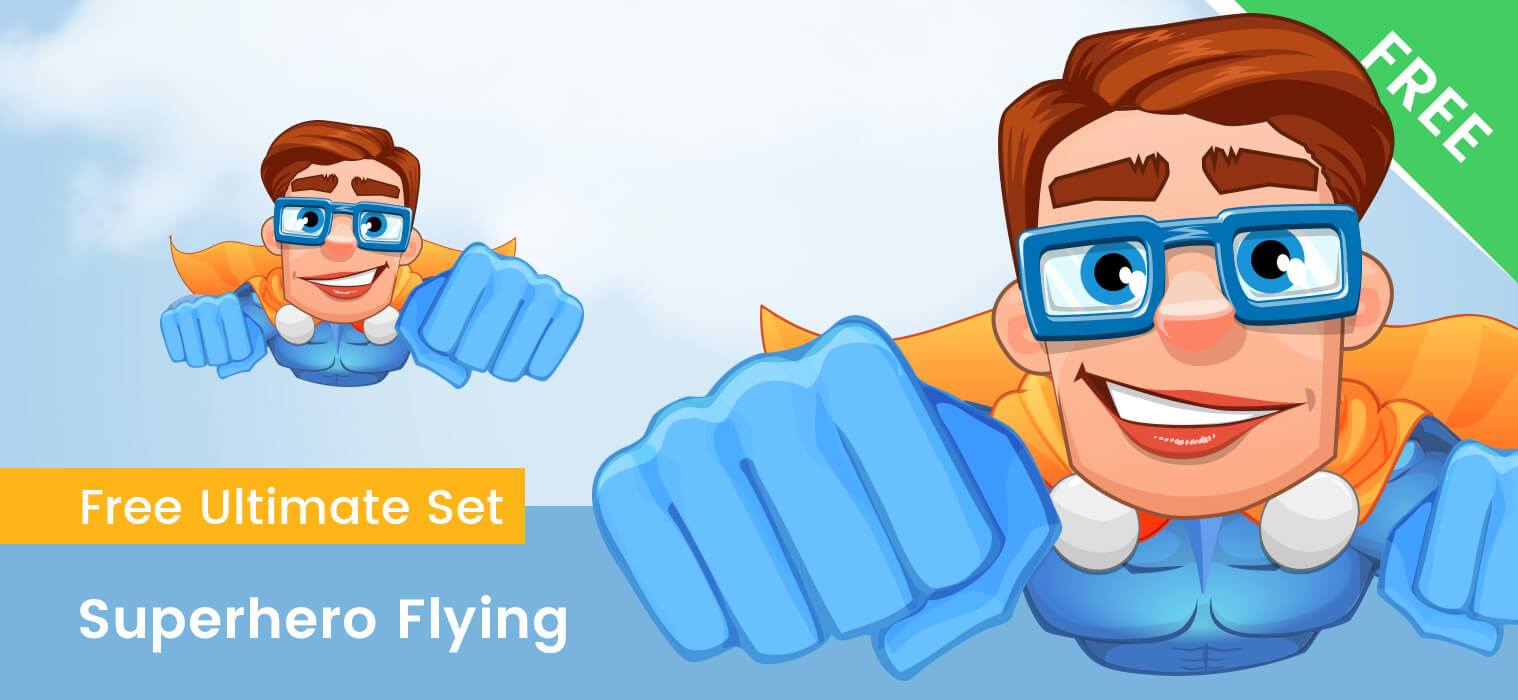 1518x700 Superhero Flying Vector