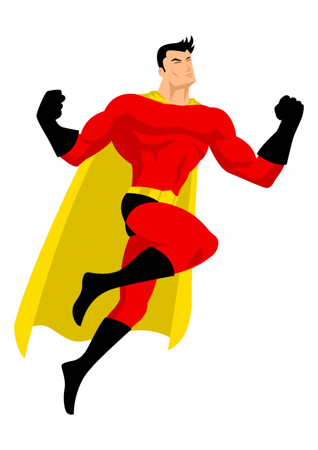 626x885 Superhero Flying Vector Premium Download