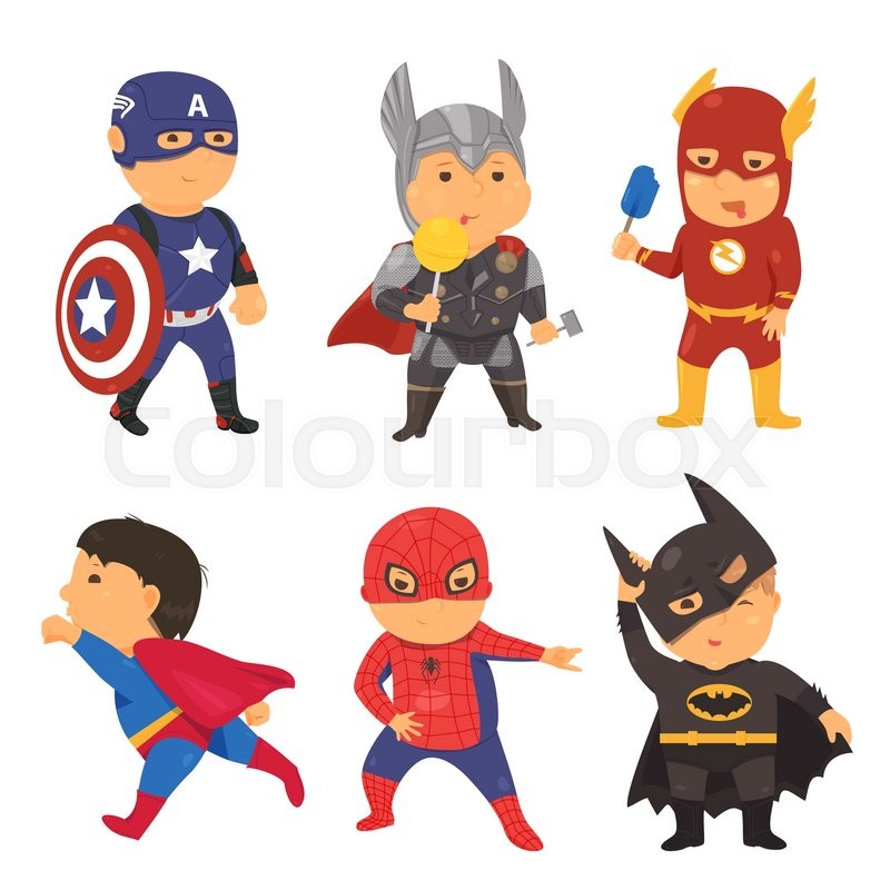 Superhero Kid Vector